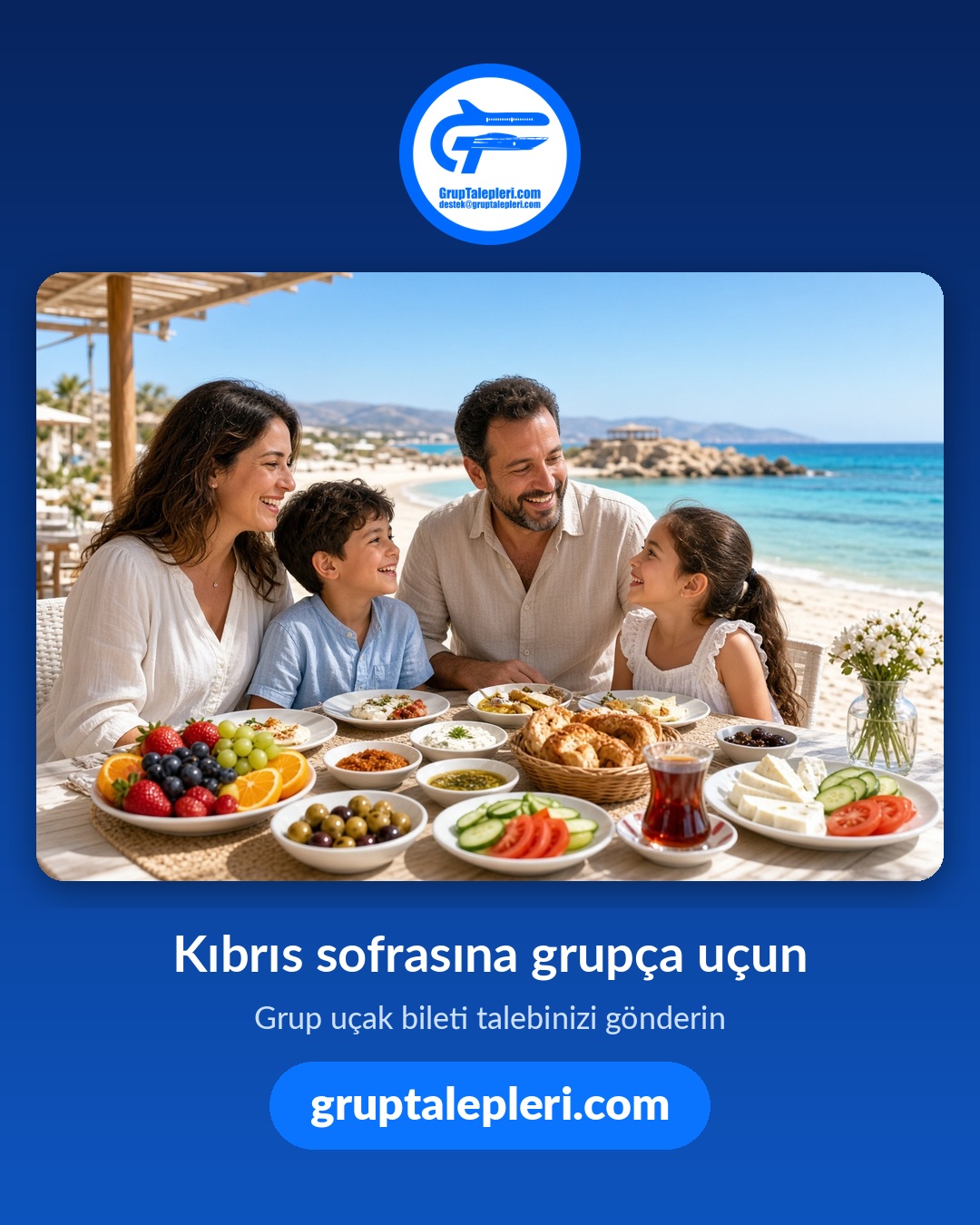 Kıbrıs sofrasına grupça uçun